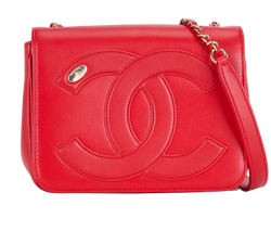 CC Mania Flap Crossbody, Lambskin, Red, 27386014 (2019) DB, 3*